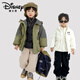 迪士尼兒童秋冬加厚羽絨服套裝男女童防風(fēng)保暖休閑外套三件套 軍綠 (三件套) 110