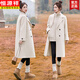 恒源祥輕熟簡(jiǎn)約風(fēng)雙面毛呢大衣女2025秋冬寬松顯瘦雙排扣中長(cháng)款百搭外套 米色 XL