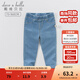 戴維貝拉（DAVE＆BELLA）秋裝女童牛仔褲兒童褲子男童秋季童裝春秋款寶寶長(cháng)褲小孩大童衣服 牛仔藍-N 110 cm（建議身高100-110cm）