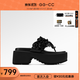 GG-CC【趙昭儀同款】仲夏繁花夏季厚底拖鞋女小眾優(yōu)雅夾趾拖鞋G25S7646 黑色 8厘米超厚底款 38