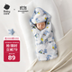 babycare初生嬰兒全棉抱被安撫調溫產(chǎn)房新生兒包被咘咘熊月光藍90*90