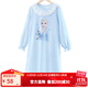 迪士尼女童睡衣棉春裝睡裙2025新款兒童艾莎公主家居服秋季童裝 藍色艾莎1142 120
