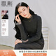 香影劉些寧同款香影灰色針織衫女2025秋季新款含羊毛修身顯瘦套頭上衣 深灰 M 160/84A/95-110斤