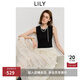 LILY2025夏新款復古氣質(zhì)休閑通勤收腰拼接無(wú)袖背心連衣裙蛋糕裙女 604米白 M