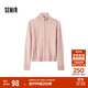 森馬（Semir）針織開(kāi)衫女修身正肩溫柔系2024冬季高領(lǐng)絞花衣服顯瘦109724106003