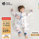 貝肽斯肽柔嬰兒睡袋春秋冬新生兒童防踢被分腿感溫標識春夏季防驚跳包被 秋冬中厚-感溫(10-20℃）繁枝 L碼 90-105cm(建議2-4歲）