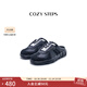 COZY STEPS可至女士春季舒適一腳蹬休閑鞋輕盈高彈法棍半拖德訓鞋 曜石黑 37