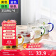 唯銘諾（WEIMINGNUO）錘紋玻璃杯家用泡茶杯耐熱加厚喝水杯帶把啤酒杯子套裝 四色350ML