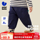 迷你巴拉【吸濕速干】男女寶寶褲子男女童寬松蘿卜褲棉質(zhì)長(cháng)褲秋新品
