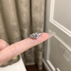 海上羅孚925銀爆閃鉆戒女輕奢小眾設計高級感銀戒子情人節生日禮物送女友 包裝定金勿拍