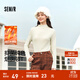 森馬（Semir）長(cháng)袖T恤女冬半高領(lǐng)發(fā)熱抑菌純色修身上衣顯瘦百搭氣質(zhì)打底衫 奶白10501 L