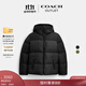 蔻馳（COACH）奧萊男士拼色羽絨夾克羽絨服外套冬季戶(hù)外保暖 黑色 L