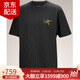 始祖鳥(niǎo)（ARC'TERYX）Kragg SL系列Cotton 男子戶(hù)外休閑純棉透氣鳥(niǎo)標印花圓領(lǐng)短袖T恤衫 X8464/24K黑金（后背鳥(niǎo)標） M （70-80kg）尺碼偏大