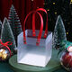 新款圣誕禮盒手提平安夜禮物蘋(píng)果禮盒平安果包裝盒圣誕蘋(píng)果盒兒童 透明手提盒紅色 10*10*10cm