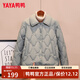 鴨鴨（YAYA）輕薄羽絨服女士短款秋冬季新款百搭時(shí)尚休閑小個(gè)子小香風(fēng)排骨外套 藍綠色 L