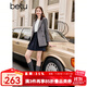百圖betu女裝秋季新款短外套法式復古拼色領(lǐng)提花西裝外套2309T60 灰色 L