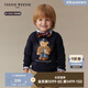 Teenie WeenieKids小熊童裝25年新款秋冬男女寶寶圓領(lǐng)印花加絨衛衣 藏青色 100 cm