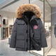 LUCK SWAN GODSE極寒羽絨服男中長(cháng)款派克服女士戶(hù)外運動(dòng)工裝大衣加厚保暖棉服外套 石墨灰色-加拿大08遠征大鵝風(fēng)格 2XL 【建議體重：140-160斤】-情侶同款