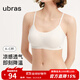 ubras無(wú)尺碼輕薄透氣華夫格吊帶細肩帶不悶汗內衣女文胸罩無(wú)鋼圈 【文胸】燕麥奶色 均碼 背勾款-(100-130斤)