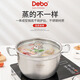 Debo德鉑不銹鋼蒸鍋家用復底蒸鍋多用湯蒸鍋湯鍋帶蒸片 普利斯