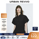 UR2025秋季新款女裝時(shí)尚氣質(zhì)通勤褶皺收腰開(kāi)襟襯衫UWM250047 黑色 (面料微透) S