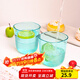 特百惠（Tupperware）晶瑩相伴小杯家用隨手水杯牛奶果汁咖啡杯塑料杯230m無(wú)刻度隨機色 3個(gè)裝