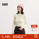 森馬（Semir）毛衣女冬季舒適緊身半高領(lǐng)正肩純色羊毛衫氣質(zhì)百搭顯瘦打底衫 奶白10501 M