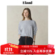ELAND【法國(guó)亞麻】衣戀T恤女基礎(chǔ)百搭長(zhǎng)袖上衣空調(diào)衫2025夏季新款 撞色(99)MIX M /165