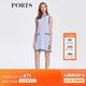 PORTS寶姿女裝短裙夏季休閑簡(jiǎn)約無(wú)袖圓領(lǐng)連衣裙SM8K205MKE010 北極藍 M