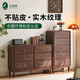 紅樹(shù)林簡(jiǎn)約全實(shí)木五斗柜中古風(fēng)臥室置物柜胡桃木色收納柜柜新款儲物柜 胡桃色-五斗柜（進(jìn)口原木）