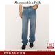 Abercrombie & Fitch男裝25秋冬新款美式棉質(zhì)水洗baggy風(fēng)寬松牛仔褲長(cháng)褲131-5279 藍色 30 (175/76A)短版
