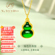 石光年輪黃金國風(fēng)朱翠福祿葫蘆吊墜足金999硬金綠色項鏈國慶節中秋節送禮 足金福祿葫蘆吊墜+贈送鏈子+浪漫禮盒