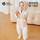 貝肽斯嬰兒衣服秋冬連體衣法蘭絨保暖新生嬰幼兒男女寶寶外出爬服