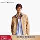 TOMMY HILFIGER【哈靈頓】25春夏新款男裝商務(wù)休閑立領(lǐng)輕棉服行政夾克外套 淺卡其色ABS L （推薦：150-165斤）