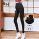 每時(shí)女裝秋季打底褲女瑜伽彈力褲外穿緊身鯊魚(yú)皮長(cháng)褲子女6636黑M