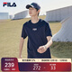 FILA斐樂(lè )官方短袖T恤男2025年夏季時(shí)尚純棉圓領(lǐng)透氣男士運動(dòng)t恤針織衫