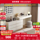 全友家居 現代簡(jiǎn)約梳妝臺收納柜一體臥室可伸縮斗柜化妝臺桌子
