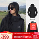 駱駝沖鋒衣女三合一可拆卸加絨加厚兩件套戶(hù)外防風(fēng)防水登山服裝冬 U1W2TR341W4，幻影黑，男 XL