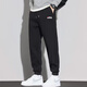 NYING2025新款衛褲男加絨保暖秋冬款NY褲子男潮流百搭大碼運動(dòng)休閑褲男 WK-EIS-黑色 薄款 S 建議80-95斤