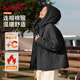 班尼路（Baleno）連帽棉服外套女2025年冬季新款保暖鎖溫棉襖小個(gè)子簡(jiǎn)約寬松面包服