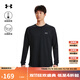安德瑪（UNDERARMOUR）春秋DFO男子圓領(lǐng)運動(dòng)休閑長(cháng)袖T恤1302355 黑色001 L