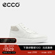 愛(ài)步（ECCO） 休閑鞋女 2025新款百搭簡(jiǎn)約平底鞋板鞋高幫球鞋 街頭272823 白色/灰白色27282352292 38