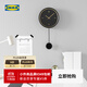 宜家（IKEA）STURSK思特科掛鐘靜音墻面時(shí)間裝飾客廳時(shí)尚網(wǎng)紅鐘表家用 掛鐘黑色26cm