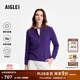 AIGLE艾高女士保暖上衣Polartec半拉抓絨戶(hù)外運動(dòng)休閑時(shí)尚百搭抓絨衣 牽牛紫 BP263 40 170/92A