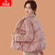 俞兆林（YUZHAOLIN）中年媽媽裝保暖國風(fēng)毛絨棉服小棉襖中老年女裝秋冬毛領(lǐng)寬松小棉衣 791-粉色 XL (參考90-105斤)