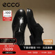 愛(ài)步（ECCO）正裝皮鞋男 增高布洛克雕花牛皮德比鞋 里斯622164 黑色41