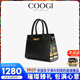 COOGI包包女款輕奢品牌女包凱莉包38婦女神節情人節生日禮物送女友老婆 黑色BLACK