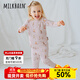 Milkbarn兒童保暖內衣套裝小孩睡衣男童女童家居服嬰兒寶寶秋衣褲 滑雪派對 80 cm