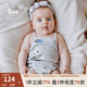 OAK FAMILY初生嬰兒吊帶包屁衣夏薄款莫代爾哈衣爬服男女寶寶衣服 包屁衣-胖達熊 (不含發(fā)帶) 80cm （推薦9~18個(gè)月）