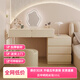 蔓斯菲爾奶油風(fēng)梳妝臺床頭柜一體桌子臥室簡(jiǎn)約現代化妝臺女生主臥化妝斗柜 （店長(cháng)推薦）【五抽】80cm奶油白